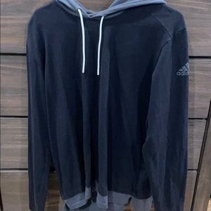 Adidas grey and back hoodie